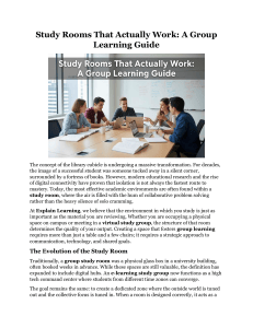 Study Rooms That Actually Work: Group Learning Guide