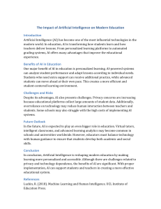 AI Impact on Modern Education: Benefits, Challenges, Future