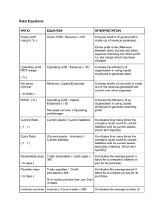 Ratio Equations: Financial Ratios Formulas & Interpretations
