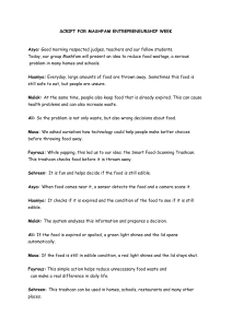 Smart Food-Scanning Trashcan Presentation Script