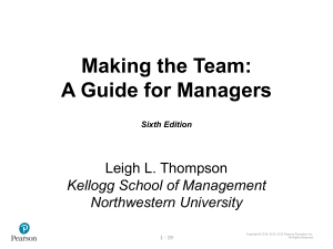Making the Team: A Guide for Managers - Textbook