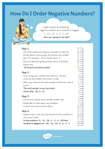 How to Order Negative Numbers: Step-by-Step Guide