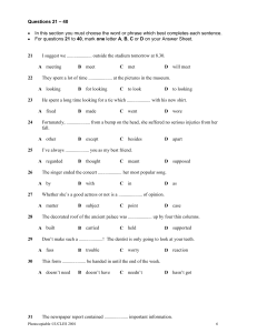 English Test Questions 21-40 | Grammar Practice