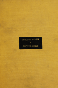 Equilibria in Gas-Water Systems: 1930 PhD Thesis