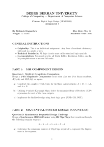 Digital Logic Design Assignment I - Debre Berhan University