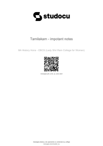 Tamilakam Notes: BA History Hons Study Material