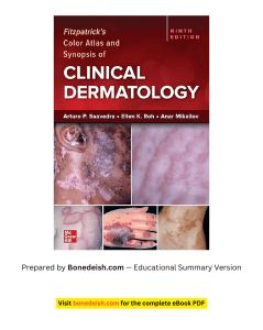 Fitzpatrick's Clinical Dermatology 9th Ed Summary