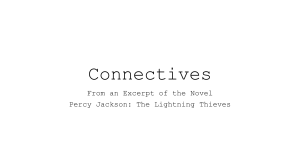 Connectives in Percy Jackson: The Lightning Thieves