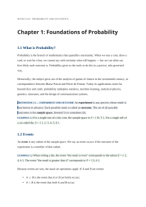 Chapter 1: Foundations of Probability