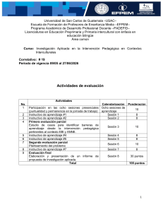 Silabus de Curso: Investigaci&oacute;n Aplicada en Intervenci&oacute;n Pedag&oacute;gica Intercultural