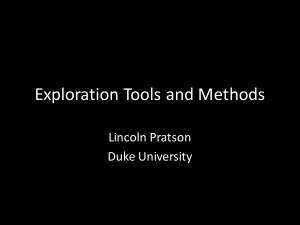 Exploration Tools and Methods