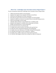 Cambridge Lower Secondary Science Stage 8 Mock Test Paper 2