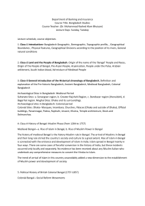 Bangladesh Studies Course Outline - Geography, History, Politics