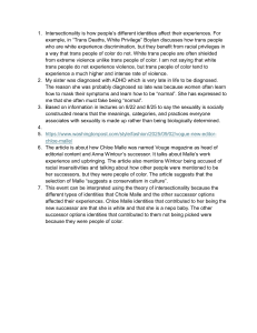 Intersectionality, ADHD, and Social Construction: Analysis Notes
