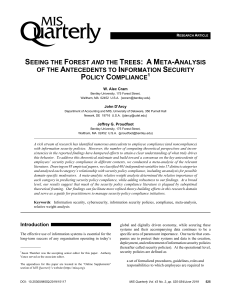 Meta-Analysis of Information Security Policy Compliance Antecedents