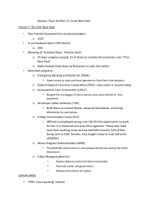 Review: First New Deal (Lesson 5) - Great New Deal Topic 10
