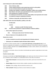 L&iacute;nea de tiempo de Dante Alighieri y An&aacute;lisis de La Divina Comedia