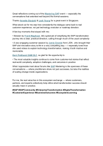SAP Event Reflections: Customer Stories & Transformation Insights