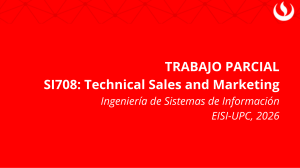 Trabajo Parcial SI708: Technical Sales and Marketing - NutriMind IA