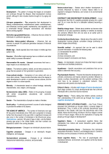 Developmental Psychology Chapter 1