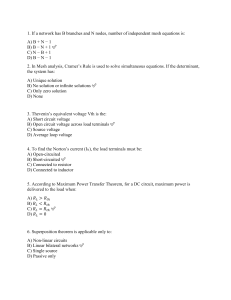 Electrical Engineering Quiz: Circuit Analysis MCQs