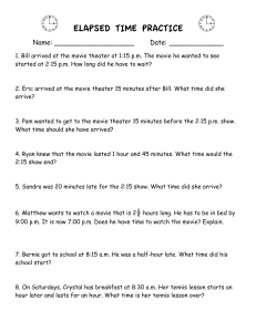 Elapsed Time Practice Worksheet