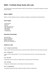 NSE4 FortiGate Study Guide with Labs
