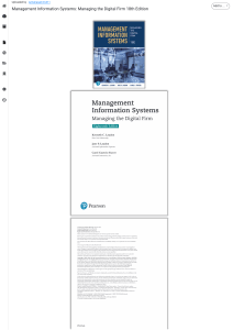 Management Information Systems 18th Edition Textbook