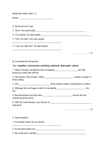 English Test Unit 13: Vocabulary & Grammar