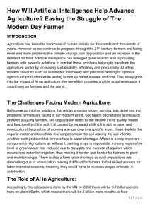 AI in Agriculture: Easing Farmer Struggles