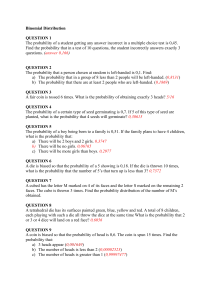 Binomial Distribution Practice Problems