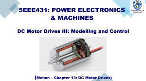 DC Motor Drives Modelling and Control - Power Electronics