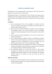 Writing a Lab Report Guide for IB Science