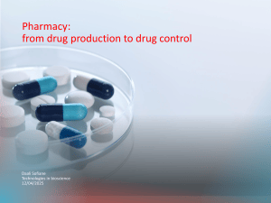 Pharmacy: From Drug Production to Control
