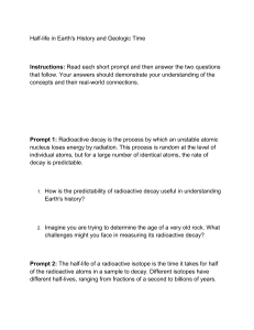 Half-life in Earth's History & Geologic Time