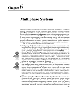 Chapter 6: Multiphase Systems in Chemical Engineering