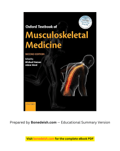 Oxford Textbook of Musculoskeletal Medicine Summary