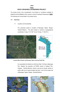 TKEC Rock Crushing & Screening Project Feasibility Study