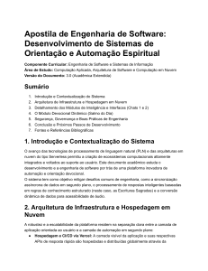 Apostila de Engenharia de Software: Sistema de Orienta&ccedil;&atilde;o Espiritual