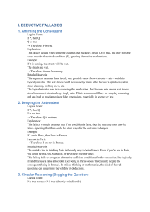 Deductive Fallacies: Logical Errors in Reasoning