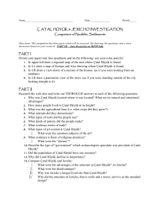 &Ccedil;atal H&uuml;y&uuml;k & Jericho Neolithic Settlements Assignment