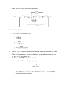 Control Systems Problem Set: Block Diagram & Second Order Systems