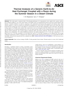 Thermal Analysis of Earth-to-Air Heat Exchanger in Desert Climate