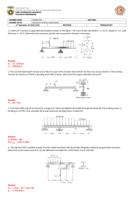 Mechanics of Deformable Bodies Midterm Problem Set