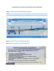 Examples of Local Technical Communication about Cold Weather