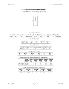 ETABS Beam Design Summary ACI 318-19
