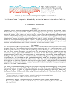 Resilience-Based Seismic Isolation Design for Continued Operations Building