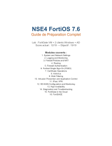 Guide de Pr&eacute;paration NSE4 FortiOS 7.6