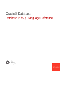 Oracle Database PL/SQL Language Reference 18c