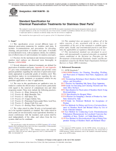 ASTM A967/A967M-25: Chemical Passivation for Stainless Steel